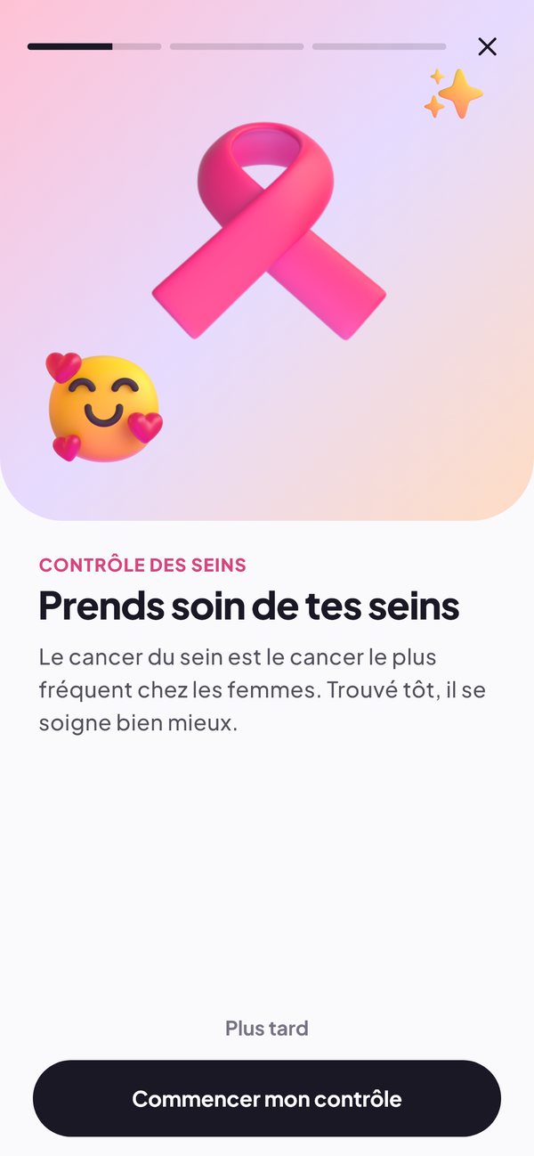 Le contrôle des seins dans Elles